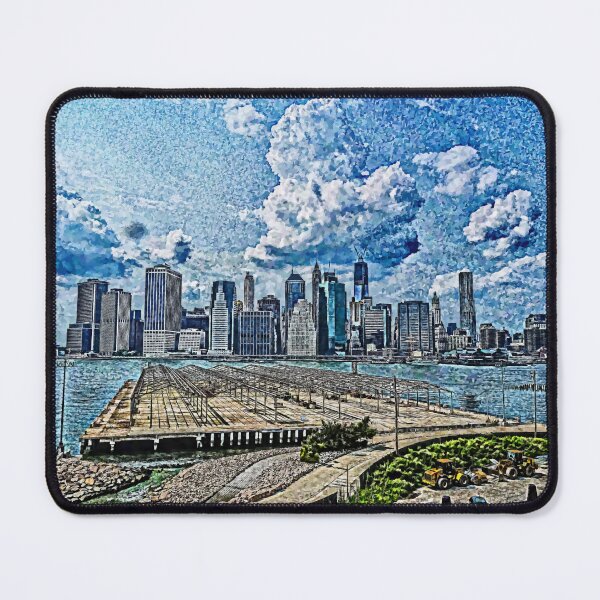 Item preview, New York Pop Art - Lower Manhattan skyline from Brooklyn Heights Promenade in New York City, USA. designed and sold by r-silver.
