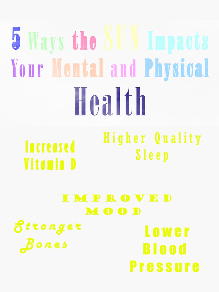 5 Ways The Sun Impacts Your Mental And Physical Health Sticker For Sale By Gratulacje Redbubble 8626