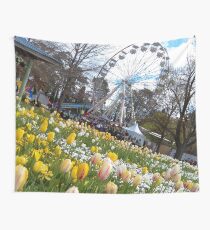Tulips and Big Wheel, Canberra Wall Tapestry