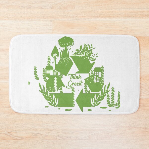Item preview, Think Green illustration of leaves with a pattern of some leaves designed and sold by I'm  Redz.