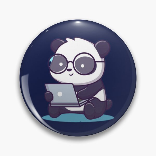 Item preview, Cute Panda Using Laptop designed and sold by Funaro.