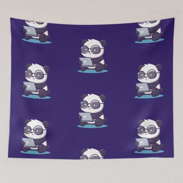 Item preview, Cute Panda Using Laptop designed and sold by Funaro.