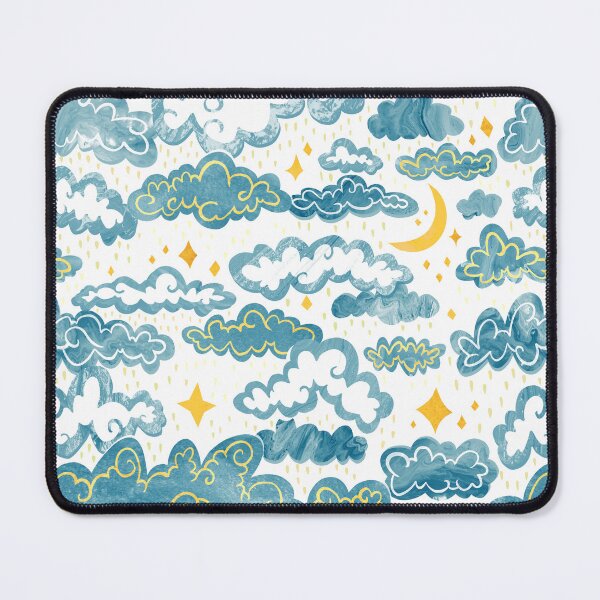 Item preview, Starry Rainclouds - Grey Blue designed and sold by TigaTiga.