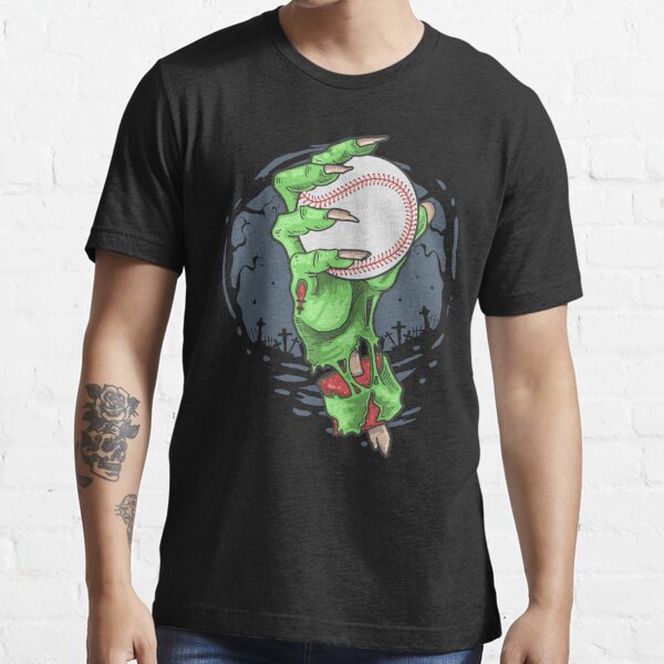 Zombie Baseball Batter V-Neck T-Shirt
