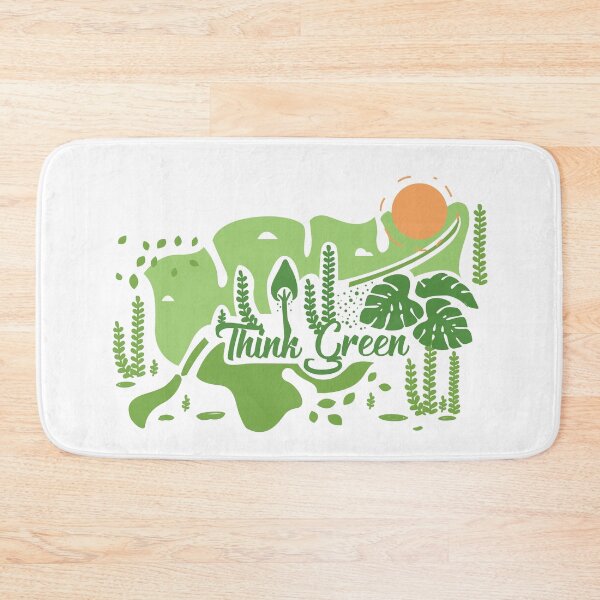Item preview, Think Green illustration of leaves with a pattern of some leaves designed and sold by I'm  Redz.