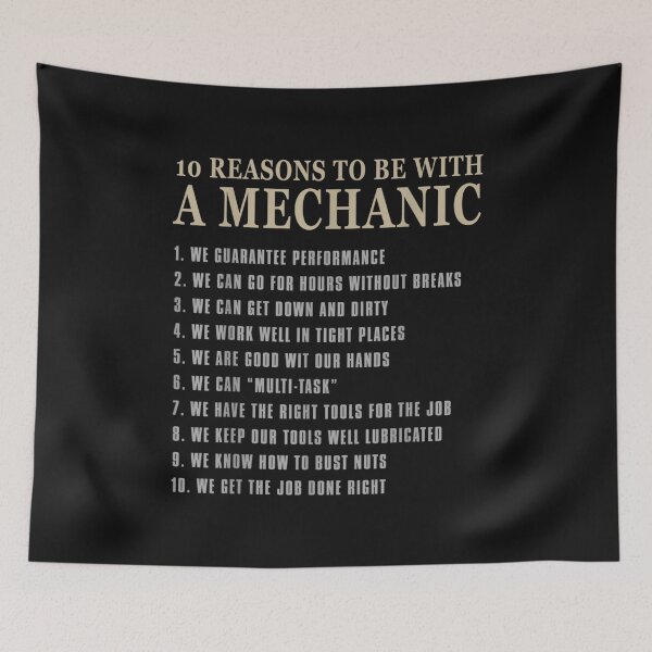 Item preview, 10 Reasons to Be with a Mechanic  Funny mechanic designed and sold by JaySantos2022.