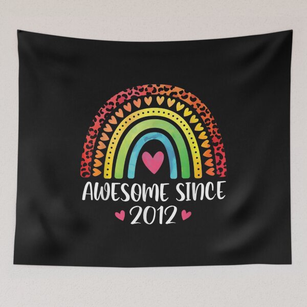 Item preview, 9th Birthday Awesome Since 2012 Rainbow Leopard Print Girls designed and sold by JaySantos2022.