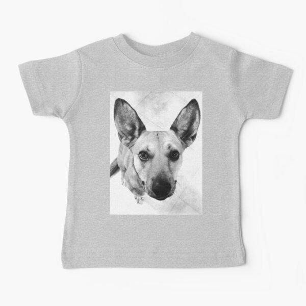 Carolina Dog Gray Pup - American Dingo Baby T-Shirt