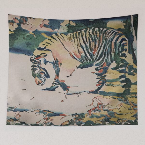 Item preview, Tiger hunting drawn in Hokusai Katsushika style  designed and sold by Kai-Shenin.