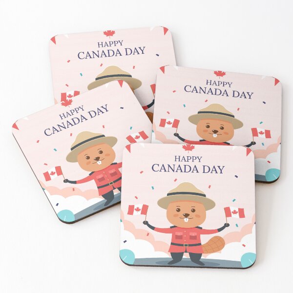 Item preview, Happy Canada Day - Beaver and Flags designed and sold by Yannik Hay.