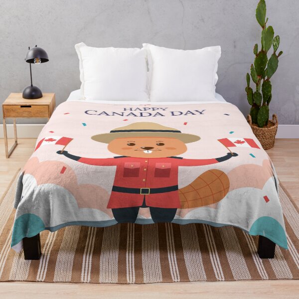 Item preview, Happy Canada Day - Beaver and Flags designed and sold by Yannik Hay.