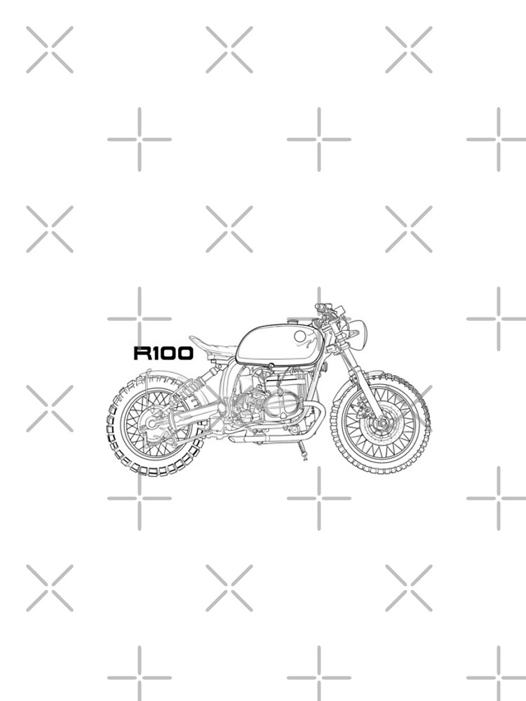 Thumbnail 4 of 4, iPhone Case, Motorcycle R100 designed and sold by sketchjuny.