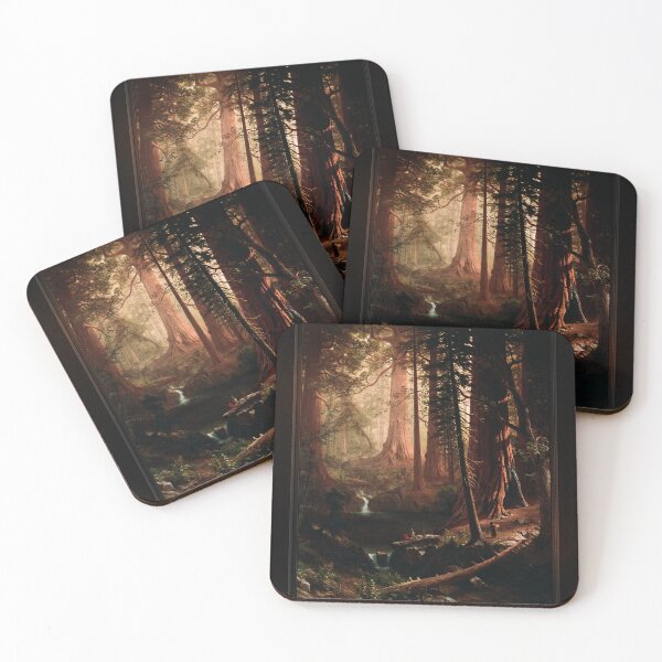 Item preview, Giant Redwood Trees of California by Albert Bierstadt Remastered Xzendor7 Classical Art Old Masters Reproductions designed and sold by Xzendor7 Digital Art Creations.