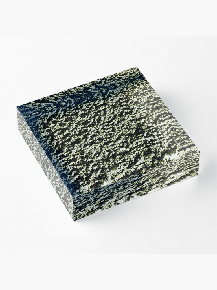 Alternate view of Painted Ivy - Dark Green Art Photo Acrylic Block