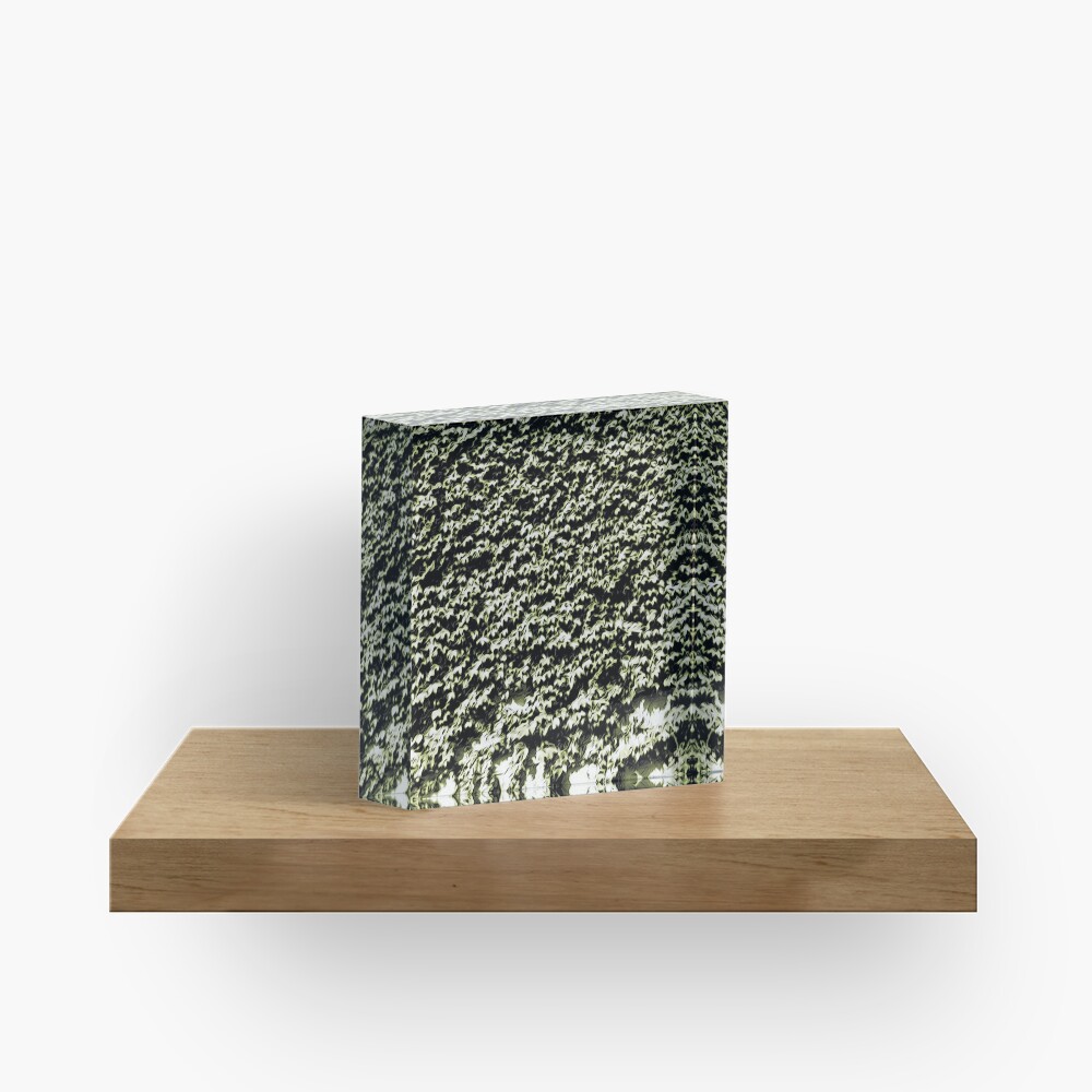 Painted Ivy - Dark Green Art Photo Acrylic Block