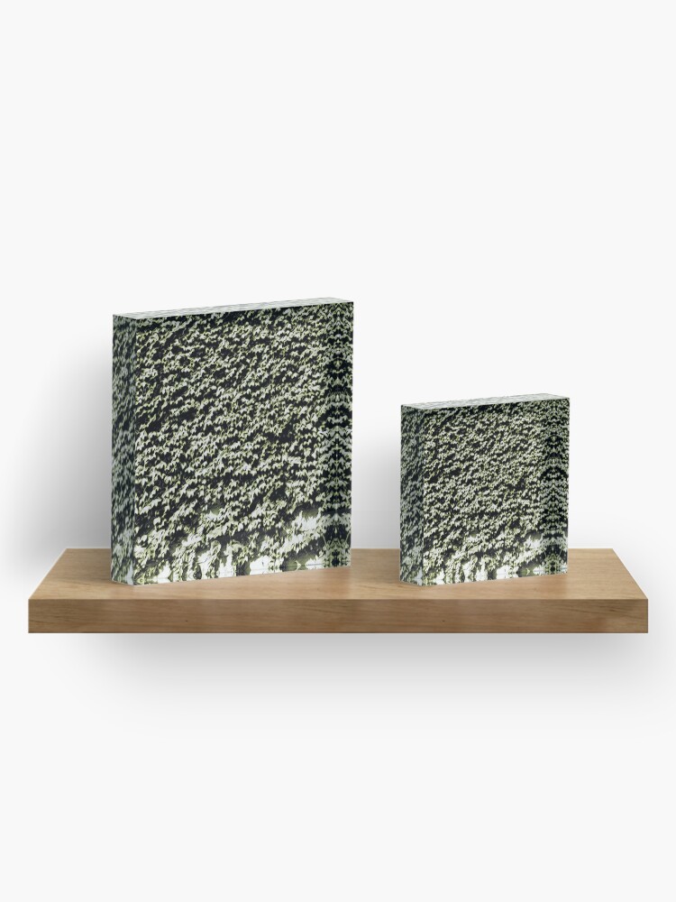 Alternate view of Painted Ivy - Dark Green Art Photo Acrylic Block
