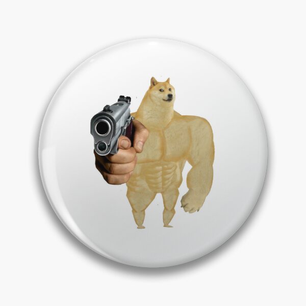 Item preview, Cheems Doge Gun  designed and sold by Dinosaur Bee.