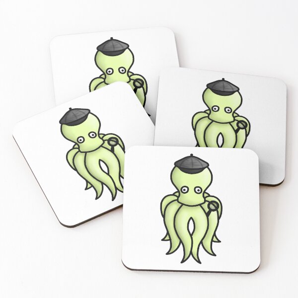 Item preview, Little green detective octopus designed and sold by octo-PS.