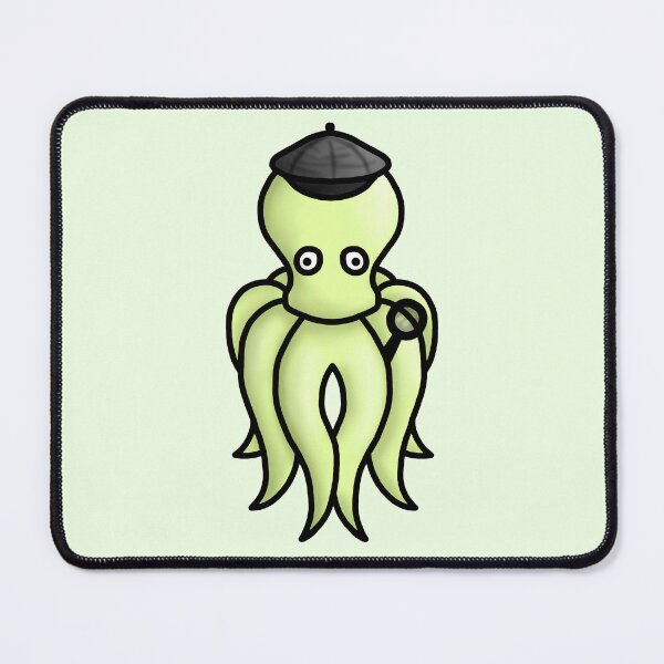 Item preview, Little green detective octopus designed and sold by octo-PS.