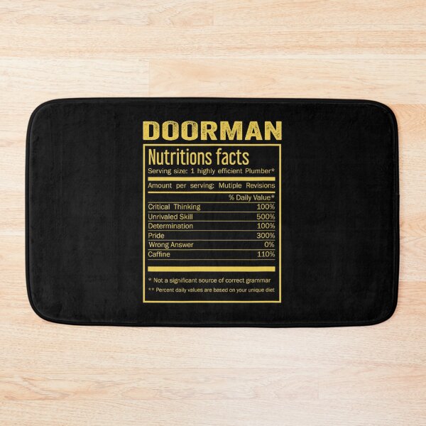 Item preview, Mens Womens doorman birthday Gifts Shirt,Cool doorman Funny Nutrition Facts Mens Womens Christmas Fathers Days Gift, doorman Nutrition Facts designed and sold by xlnv.