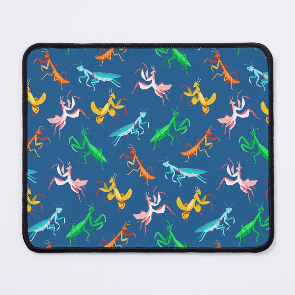 Item preview, A Simple Assortment of Praying Mantises - Mid Blue designed and sold by TigaTiga.