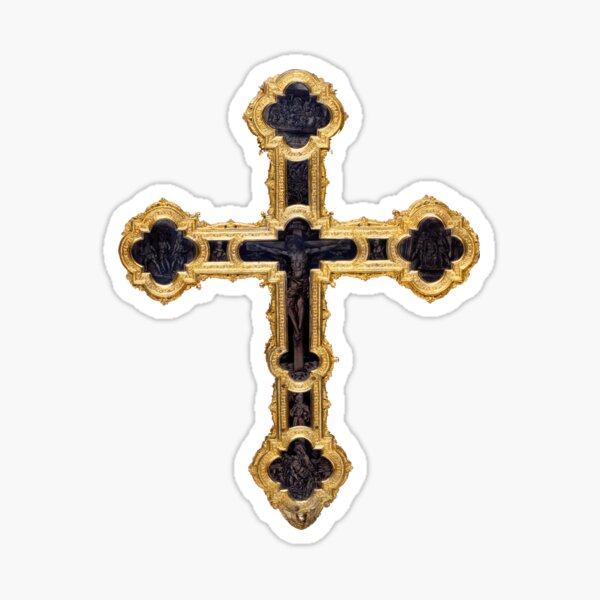 small gold cross stickers