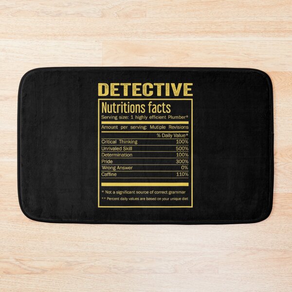 Item preview, Mens Womens detective birthday Gifts Shirt,Cool detective Funny Nutrition Facts Mens Womens Christmas Fathers Days Gift, detective Nutrition Facts designed and sold by xlnv.