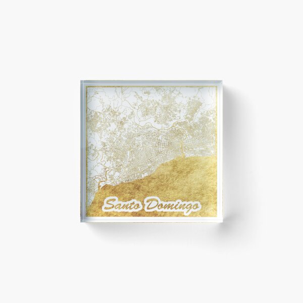 Item preview, Santo Domingo Map Gold designed and sold by HubertRoguski.