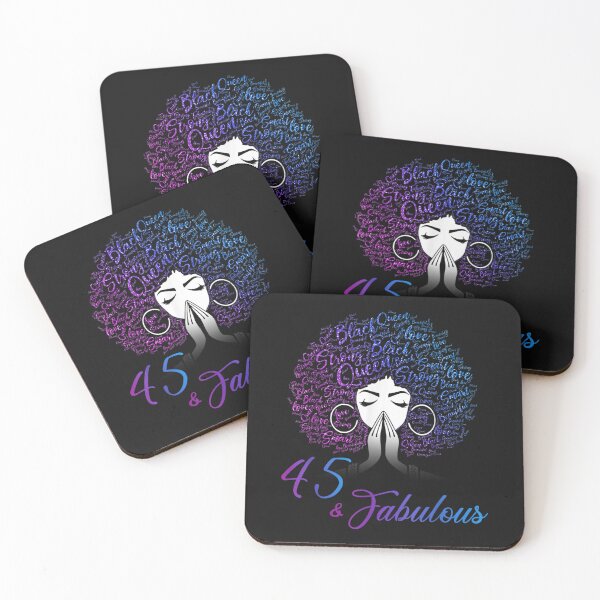 Item preview, 45 & Fabulous Afro Hair Black Women 45th Birthday Gifts designed and sold by JaySantos2022.
