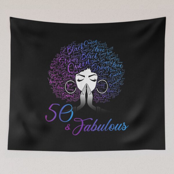 Item preview, 50 & Fabulous Afro Hair Black Women 50th Birthday Gifts designed and sold by JaySantos2022.