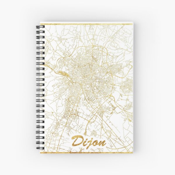 Dijon Map Gold Spiral Notebook