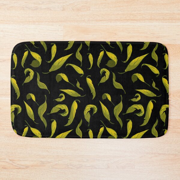 Item preview, Black yellow green leaf falling off tree designed and sold by euise.