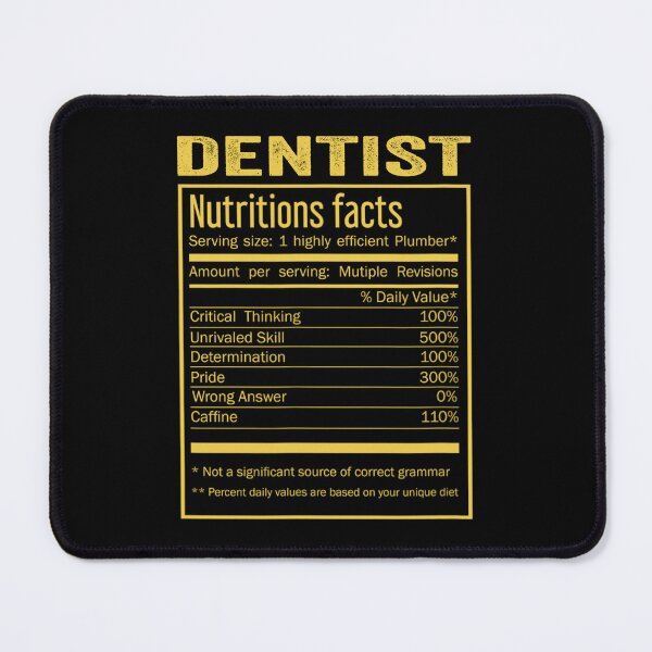 Item preview, Mens Womens dentist birthday Gifts Shirt,Cool dentist Funny Nutrition Facts Mens Womens Christmas Fathers Days Gift, dentist Nutrition Facts designed and sold by xlnv.
