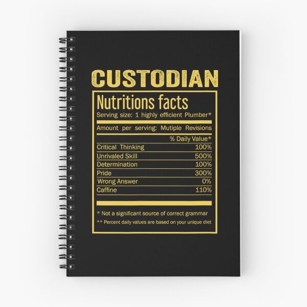 Item preview, Mens Womens custodian birthday Gifts Shirt,Cool custodian Funny Nutrition Facts Mens Womens Christmas Fathers Days Gift, custodian Nutrition Facts designed and sold by xlnv.