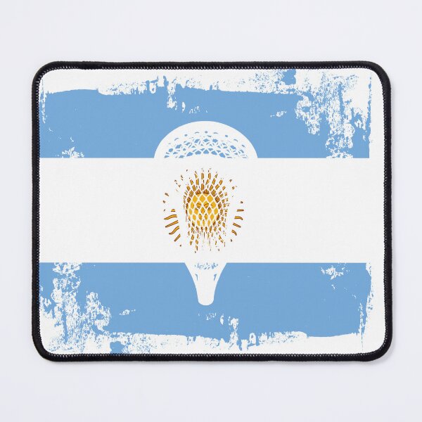 Item preview, Lacrosse Flag with Stickhead - Argentina designed and sold by Lax-Love.