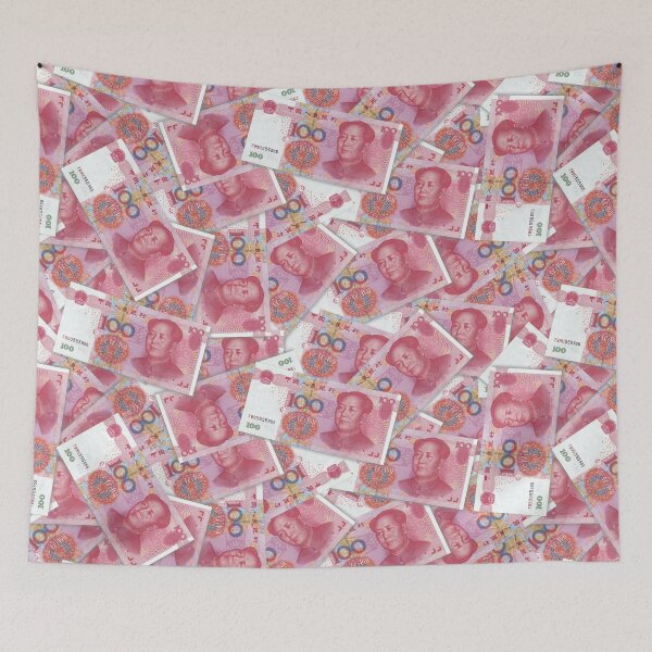 Item preview, Chinese 100 yuan banknotes scattered randomly in a mess designed and sold by GAleksS.