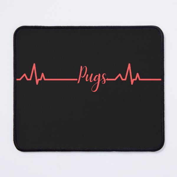 Item preview, A pug heartbeat line design. designed and sold by Doggymadness.