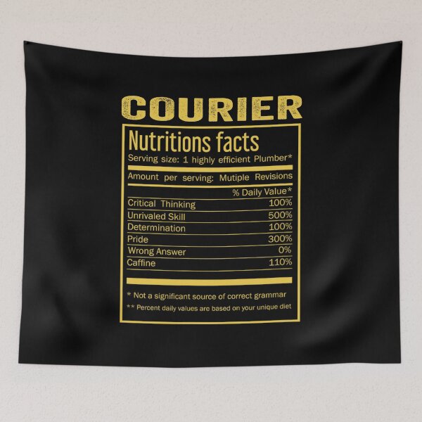 Item preview, Mens Womens courier birthday Gifts Shirt,Cool courier Funny Nutrition Facts Mens Womens Christmas Fathers Days Gift, courier Nutrition Facts designed and sold by xlnv.