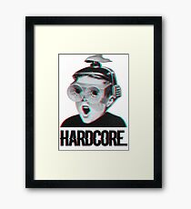 Hardcore Meme Boy (3D vintage effect) Framed Print