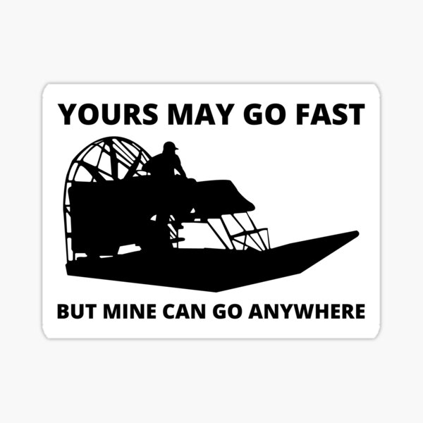 Air Boat Stickers, apparel, bedding and more! Sticker for Sale by jenncapo