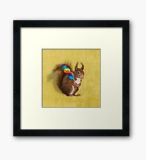 Squirrel with lollipop Framed Print