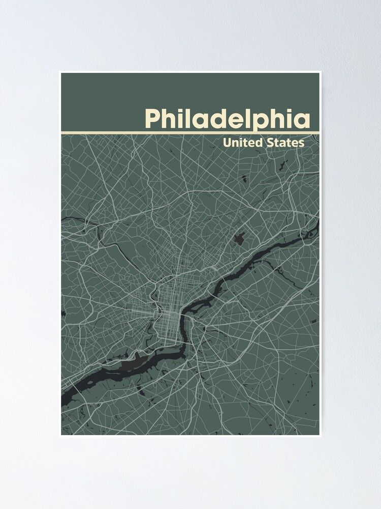 quot Philadelphia United States Map - Fposter,small,wall Texture,product,750x1000 