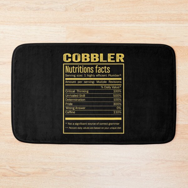 Item preview, Mens Womens cobbler birthday Gifts Shirt,Cool cobbler Funny Nutrition Facts Mens Womens Christmas Fathers Days Gift, cobbler Nutrition Facts designed and sold by xlnv.