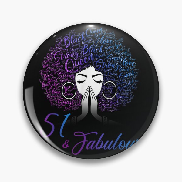 Item preview, 51 & Fabulous Afro Hair Black Women 51st Birthday Gifts designed and sold by RichardMarkham.