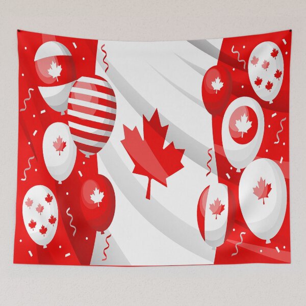 Artikelvorschau, Happy Canada Day - Balloons and Leaf entworfen und verkauft von Yannik Hay.