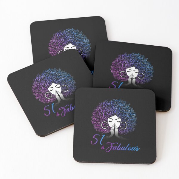 Item preview, 51 & Fabulous Afro Hair Black Women 51st Birthday Gifts designed and sold by RichardMarkham.