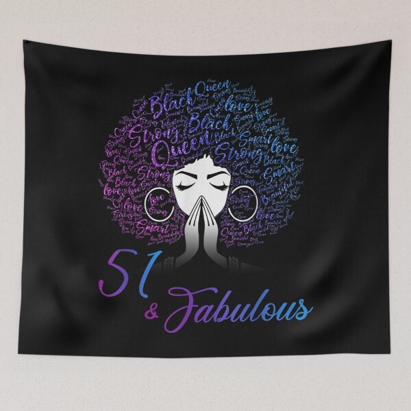 Item preview, 51 & Fabulous Afro Hair Black Women 51st Birthday Gifts designed and sold by RichardMarkham.