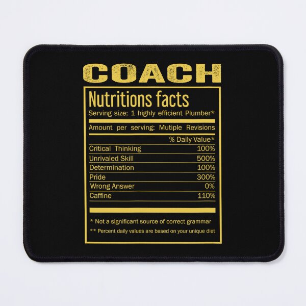 Item preview, Mens Womens coach birthday Gifts Shirt,Cool coach Funny Nutrition Facts Mens Womens Christmas Fathers Days Gift, coach Nutrition Facts designed and sold by xlnv.
