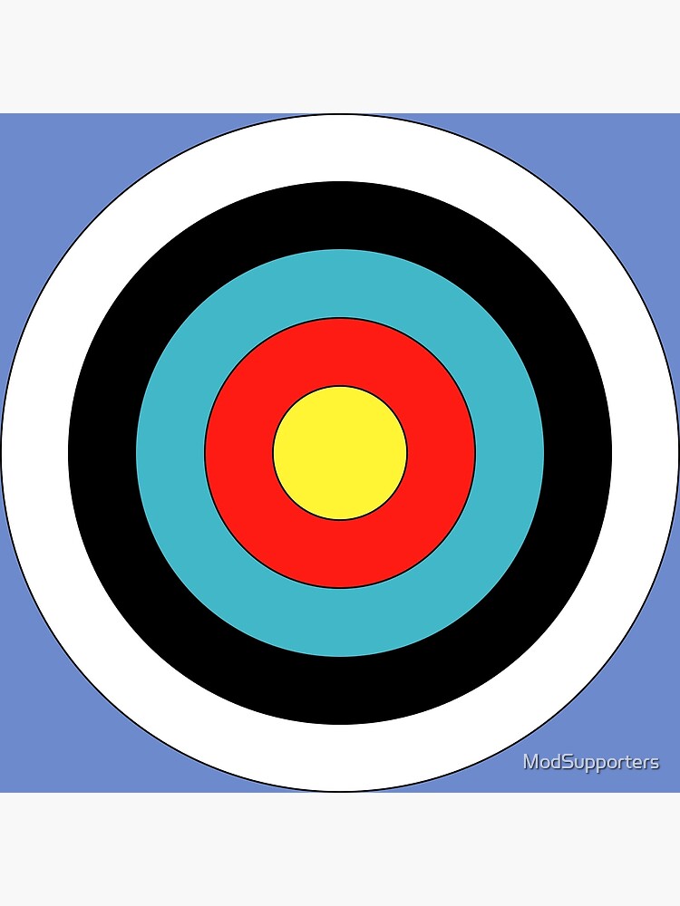 "5 ring Retro Archery target mod roundel" Poster for Sale by