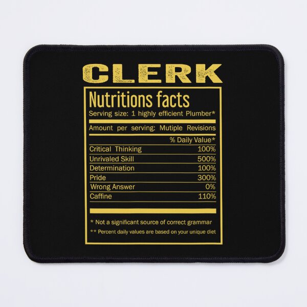 Item preview, Mens Womens clerk birthday Gifts Shirt,Cool clerk Funny Nutrition Facts Mens Womens Christmas Fathers Days Gift, clerk Nutrition Facts designed and sold by xlnv.